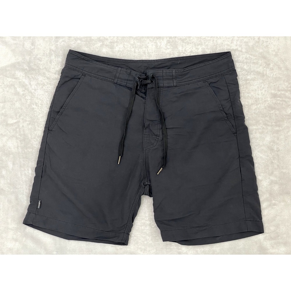 The Hundreds Men's 32 Black Board Shorts Zip Pocket Drawstring Streetwear
